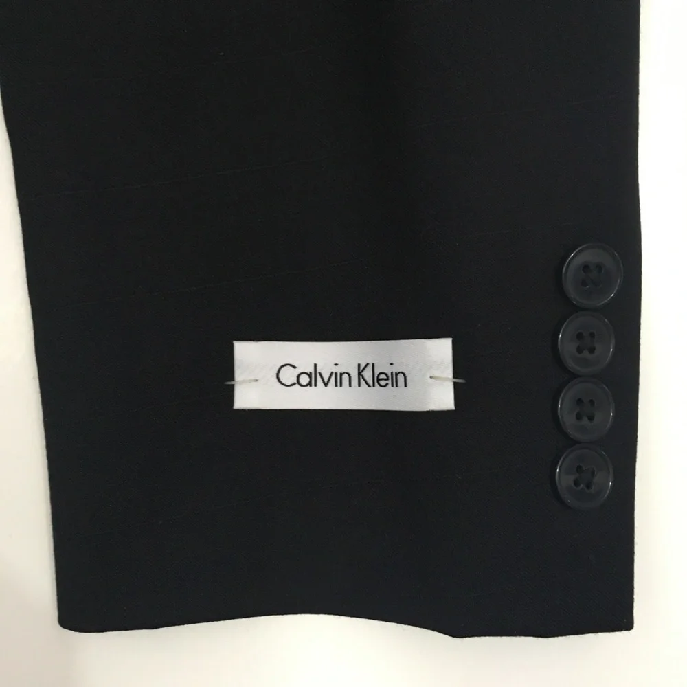 calvin klein 40s mens suit 2 piece navy x fit 100% wool 2 button new nwt ea0004